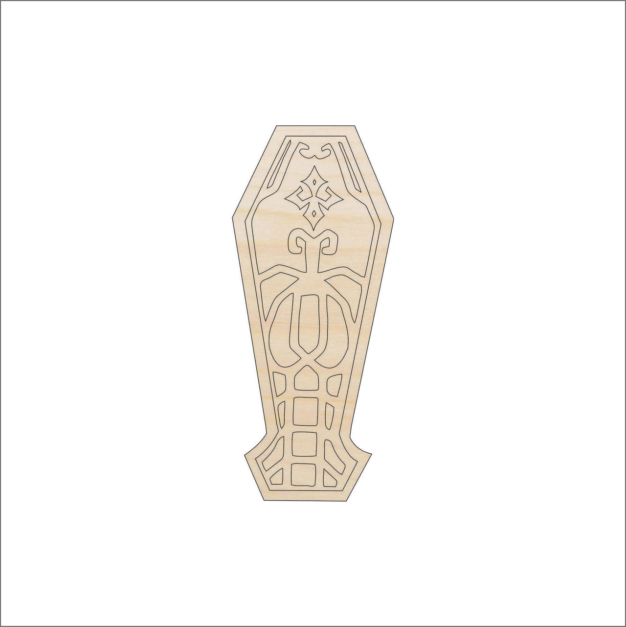 Coffin - Laser Cut Out Unfinished Wood Craft Shape FAL53 - The Wood Shape Store