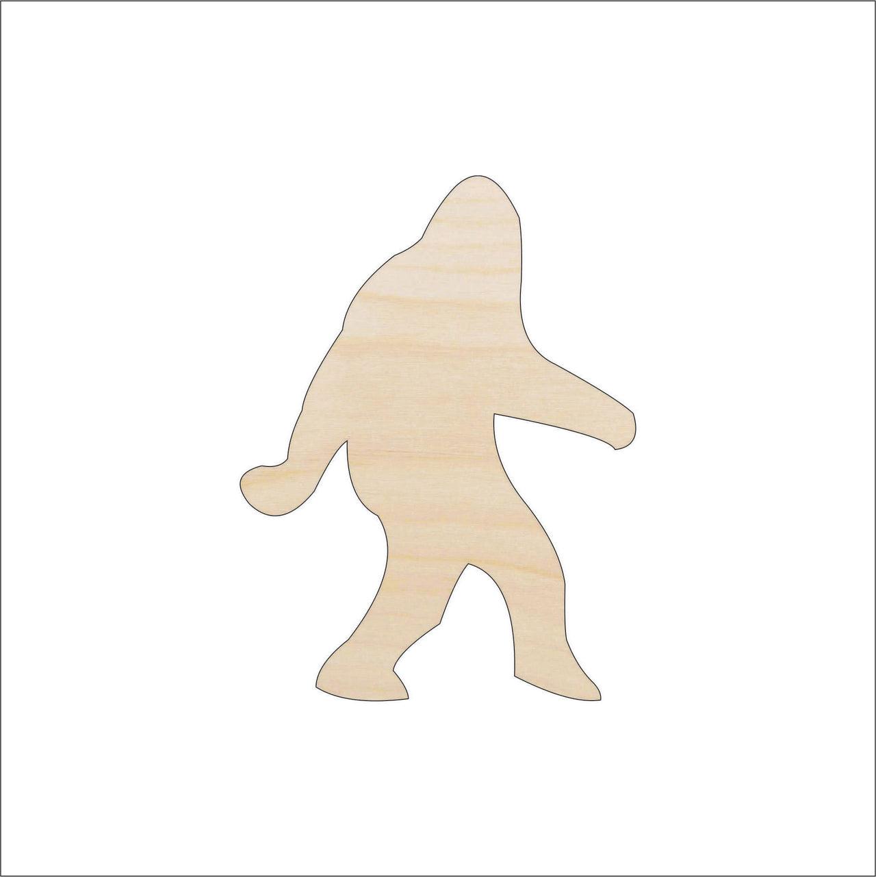 Bigfoot Wood Craft Shape - Laser Cut Baltic Birch Unfinished DIY Wood Art Supplies MYTH10 - The Wood Shape Store