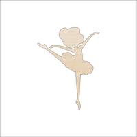 Ballerina Wood Craft Shape - Laser Cut Baltic Birch Unfinished DIY Wood Art Supplies SPT507 - The Wood Shape Store