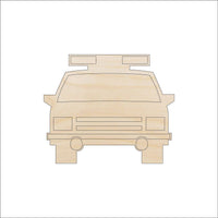 Police Car Wood Craft Shape - Laser Cut Baltic Birch Unfinished DIY Wood Art Supplies CAR6 - The Wood Shape Store