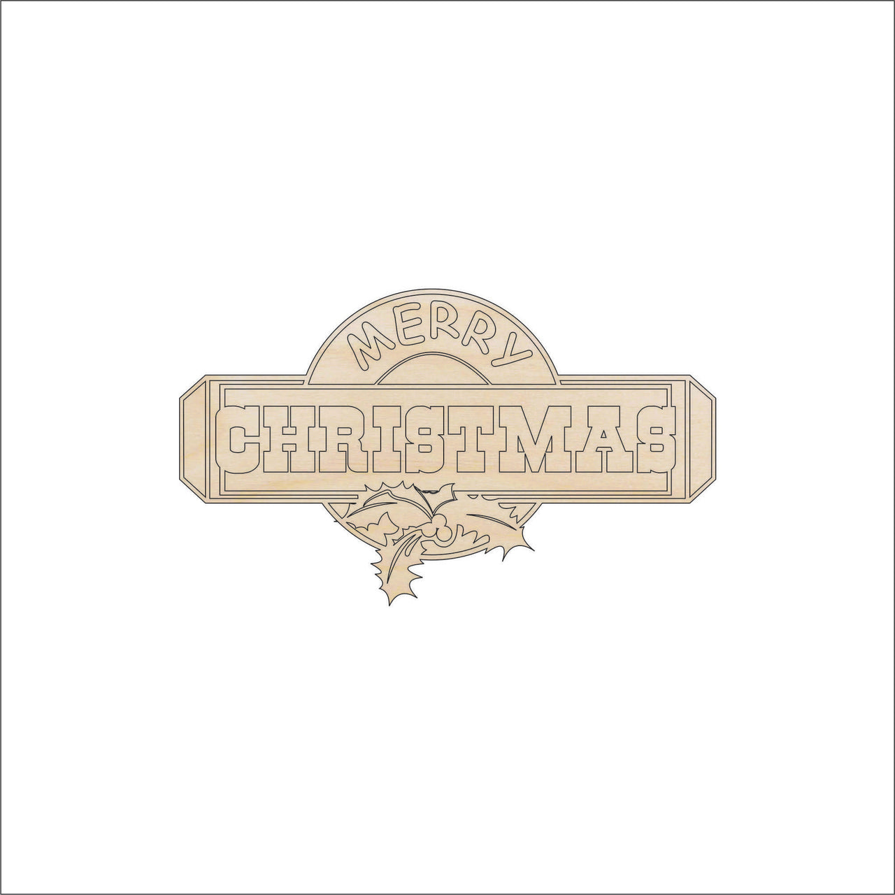 Christmas Wood Craft Shape – Laser Cut Baltic Birch Unfinished DIY Wood Art Supplies XMS99 - The Wood Shape Store