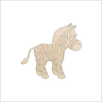 Zebra Wood Craft Shape – Laser Cut Baltic Birch Unfinished DIY Wood Art Supplies ANML16 - The Wood Shape Store