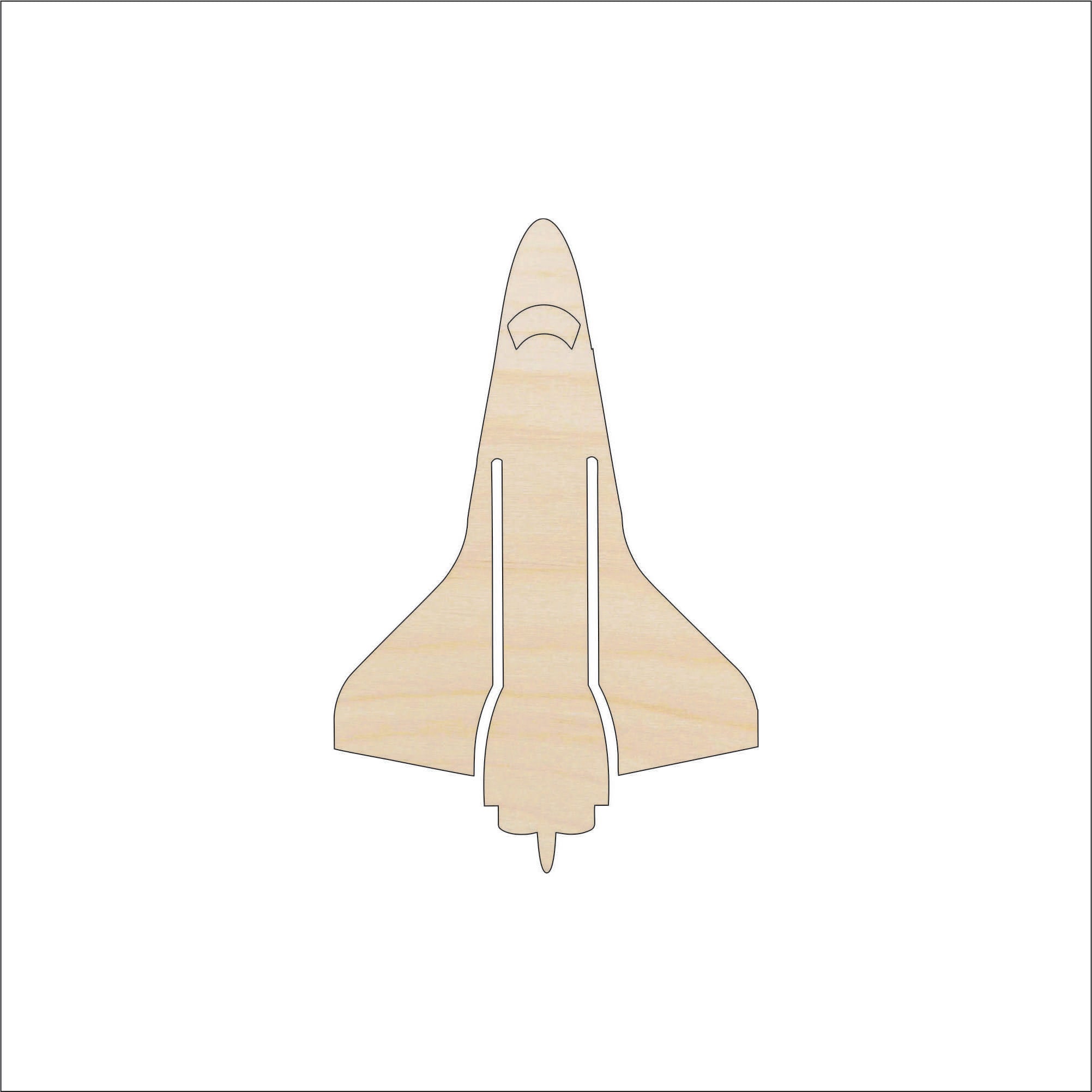 Laser Cut Wood Shape - Spaceship Baltic Birch By The Wood Shape Store