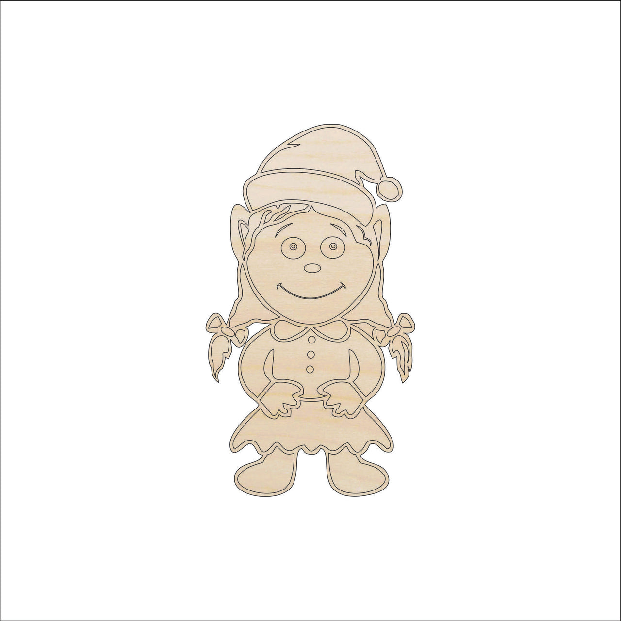 Gnome Elf Wood Craft Shape - Laser Cut Baltic Birch Unfinished DIY Wood Art Supplies MYTH11 - The Wood Shape Store