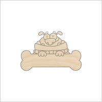 Dog Wood Craft Shape - Laser Cut Baltic Birch Unfinished DIY Wood Art Supplies DOG74 - The Wood Shape Store