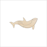 Whale Wood Craft Shape - Laser Cut Baltic Birch Unfinished DIY Wood Art Supplies SEA109 - The Wood Shape Store