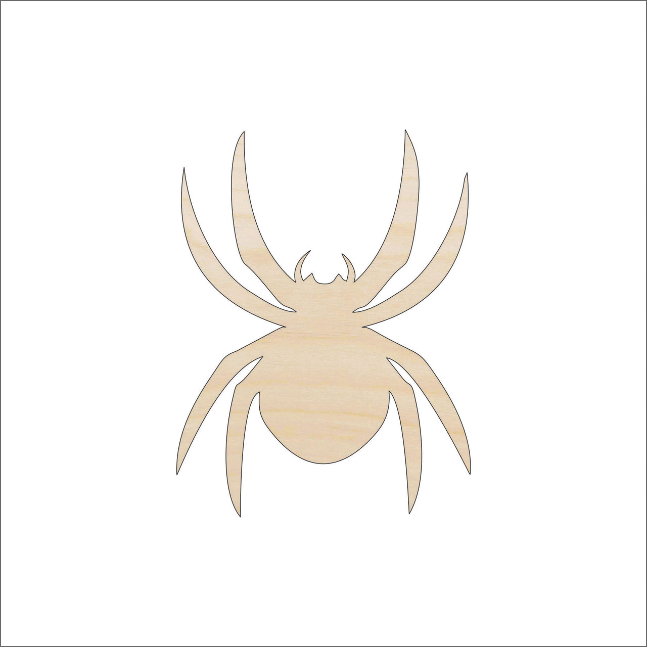 Spider Wood Craft Shape - Laser Cut Baltic Birch Unfinished DIY Wood Art Supplies BUG105 - The Wood Shape Store