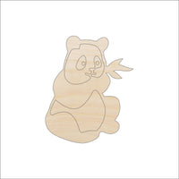 Panda Bear Wood Craft Shape – Laser Cut Baltic Birch Unfinished DIY Wood Art Supplies BER18 - The Wood Shape Store