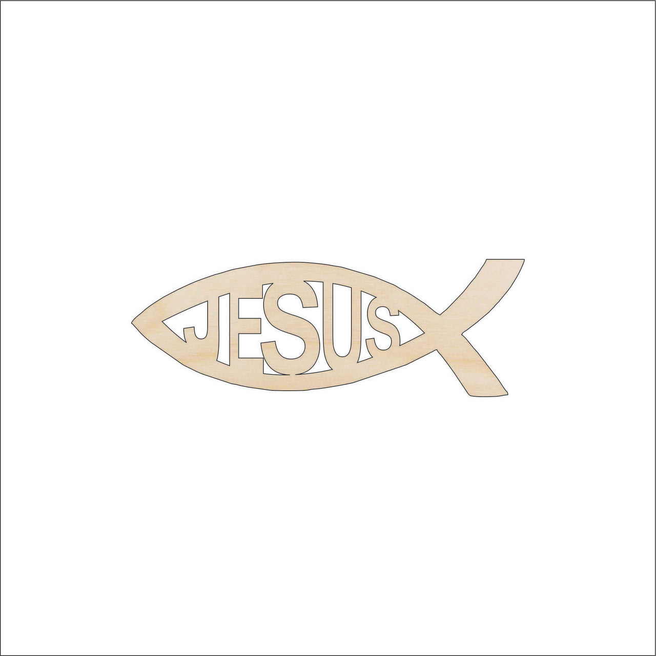 Jesus Wood Craft Shape - Laser Cut Baltic Birch Unfinished DIY Wood Art Supplies REL86 - The Wood Shape Store