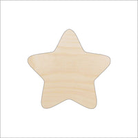Star Wood Craft Shape - Laser Cut Baltic Birch Unfinished DIY Wood Art Supplies SKY77 - The Wood Shape Store