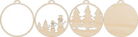 Snowman 3D Laser Cut Ornament – Baltic Birch Wood Craft Supplies | DIY Wood Ornament Kit XM75 - The Wood Shape Store