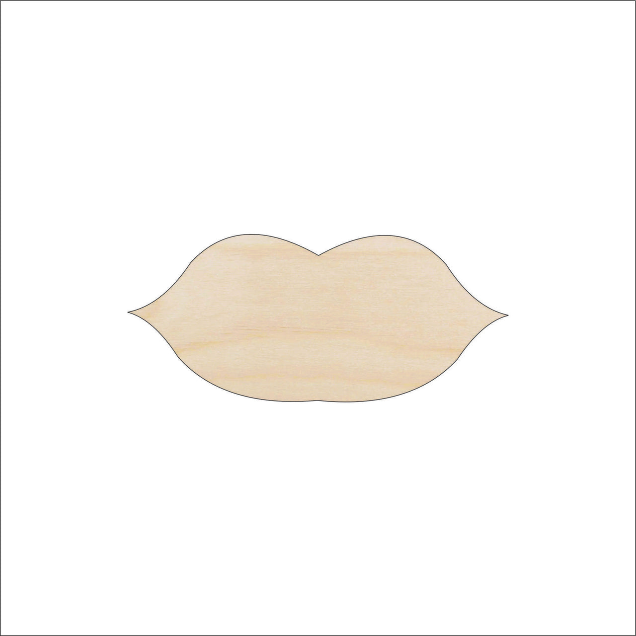 Lips Wood Craft Shape - Laser Cut Baltic Birch Unfinished DIY Wood Art Supplies PPL47 - The Wood Shape Store