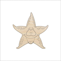 Starfish Wood Craft Shape - Laser Cut Baltic Birch Unfinished DIY Wood Art Supplies SEA71 - The Wood Shape Store