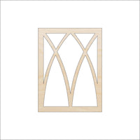Window Wood Craft Shape - Laser Cut Baltic Birch Unfinished DIY Wood Art Supplies BLD93 - The Wood Shape Store