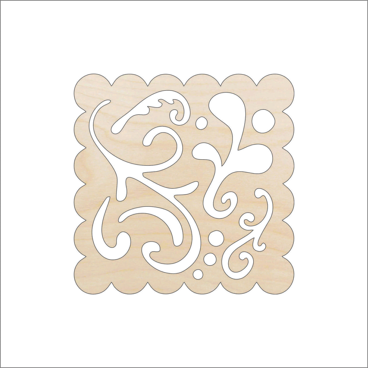 Design Wood Craft Shape - Laser Cut Baltic Birch Unfinished DIY Wood Art Supplies DSN83 - The Wood Shape Store