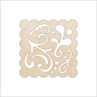 Design Wood Craft Shape - Laser Cut Baltic Birch Unfinished DIY Wood Art Supplies DSN83 - The Wood Shape Store
