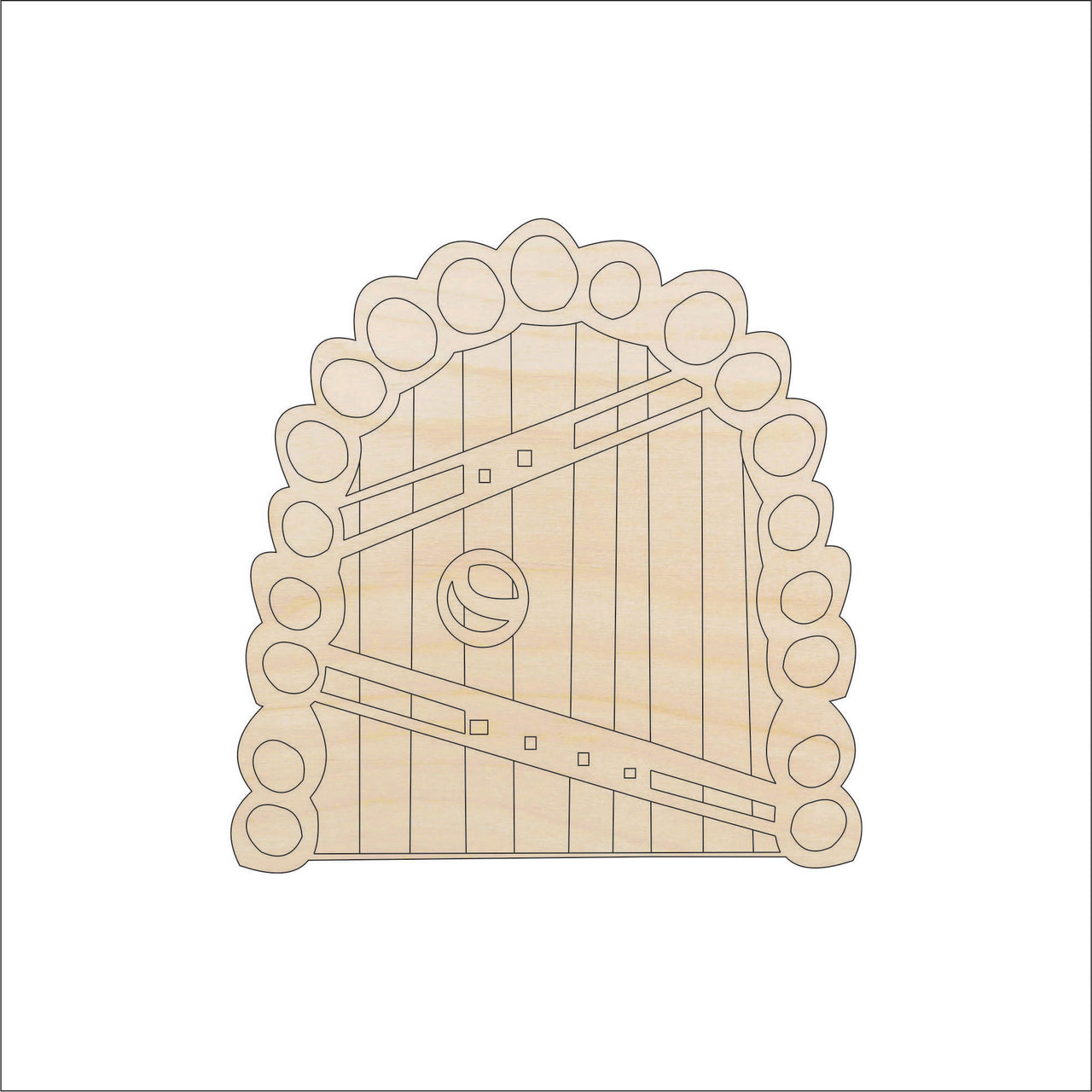 Fairy Door Wood Craft Shape - Laser Cut Baltic Birch Unfinished DIY Wood Art Supplies BLD77 - The Wood Shape Store
