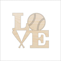 Baseball Word Wood Craft Shape - Laser Cut Baltic Birch Unfinished DIY Wood Art Supplies SPT374 - The Wood Shape Store