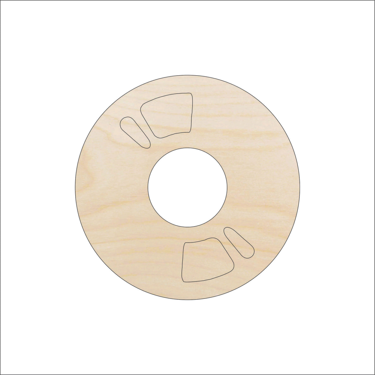 Record Wood Craft Shape - Laser Cut Baltic Birch Unfinished DIY Wood Art Supplies MSC11 - The Wood Shape Store