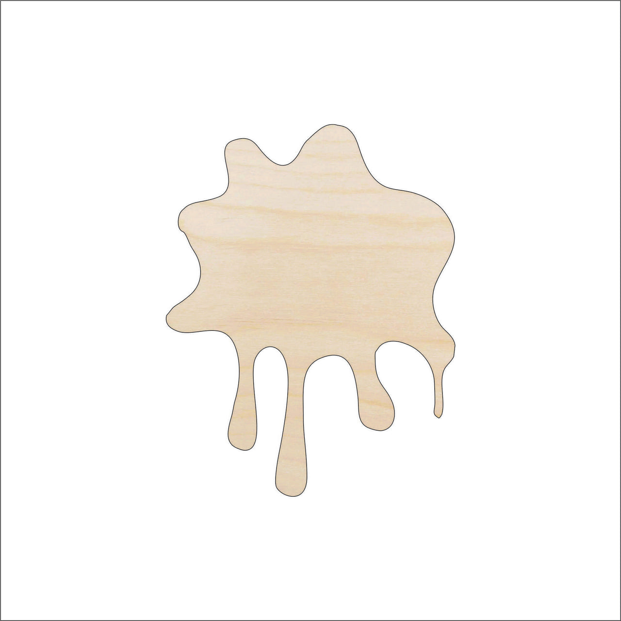 Splat Wood Craft Shape - Laser Cut Baltic Birch Unfinished DIY Wood Art Supplies WRD13 - The Wood Shape Store