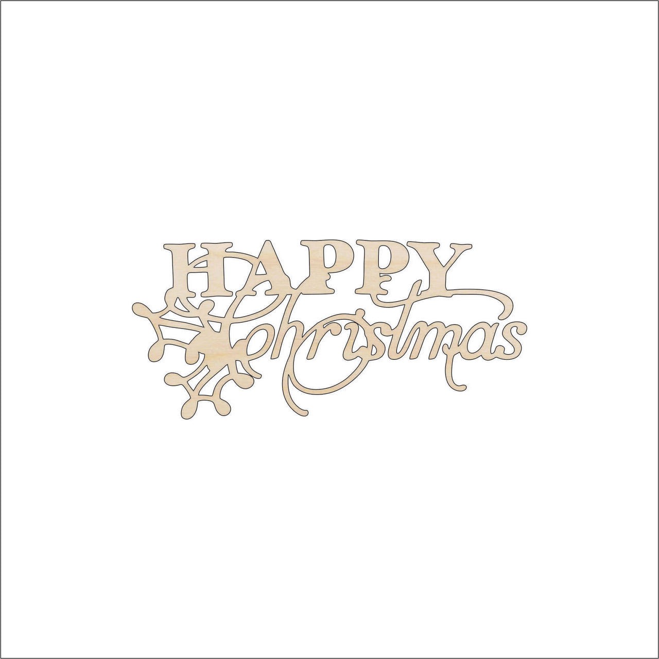 Christmas - Wood Craft Shape – Laser Cut Baltic Birch Unfinished DIY Art Supplies XMS86 - The Wood Shape Store