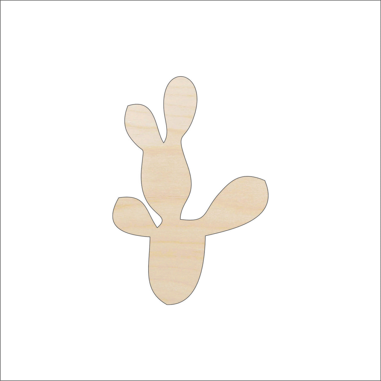 Cactus Wood Craft Shape - Laser Cut Baltic Birch Unfinished DIY Wood Art Supplies TRE117 - The Wood Shape Store