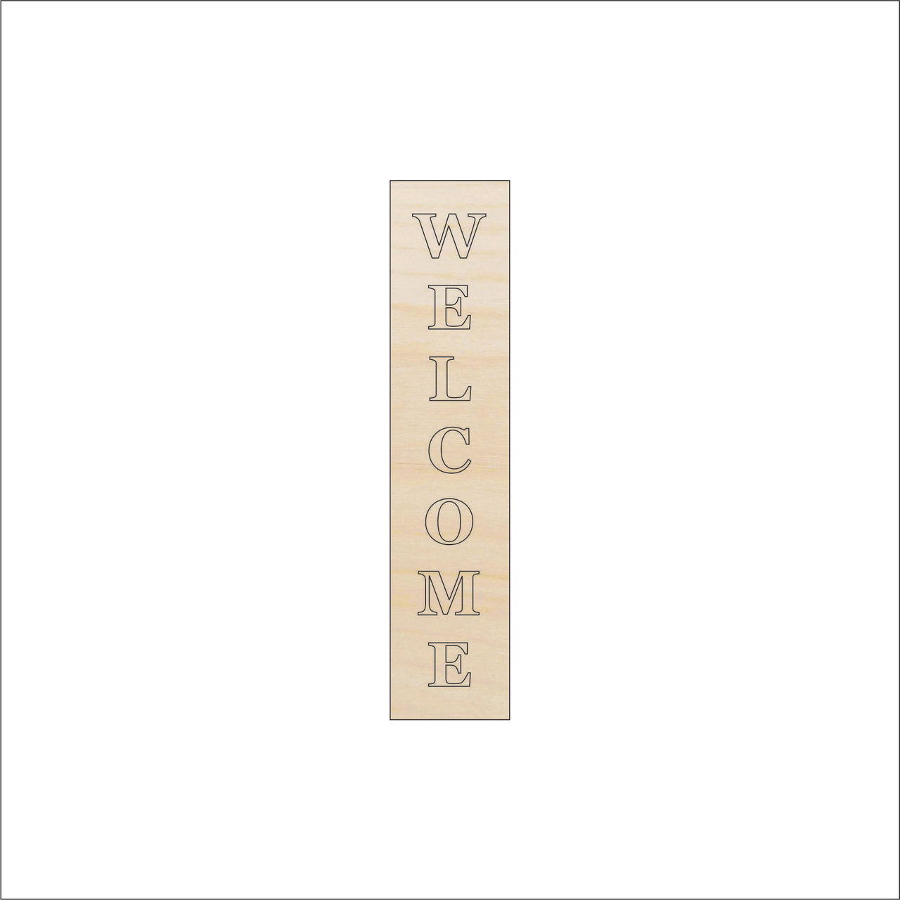 Welcome Wood Craft Shape - Laser Cut Baltic Birch Unfinished DIY Wood Art Supplies SGN23 - The Wood Shape Store