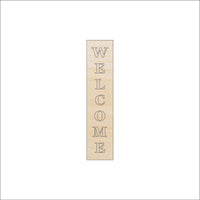 Welcome Wood Craft Shape - Laser Cut Baltic Birch Unfinished DIY Wood Art Supplies SGN23 - The Wood Shape Store