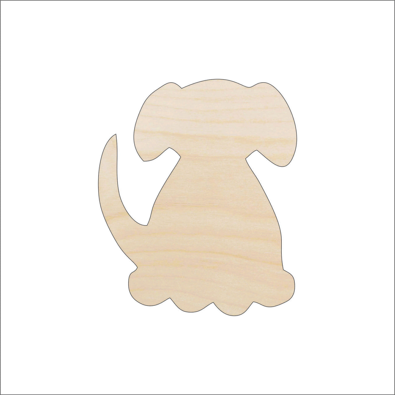 Dog Wood Craft Shape - Laser Cut Baltic Birch Unfinished DIY Wood Art Supplies DOG25 - The Wood Shape Store