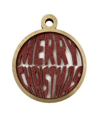 Christmas 3D Laser Cut Ornament – Baltic Birch Wood Craft Supplies | DIY Wood Ornament Kit XM16 - The Wood Shape Store