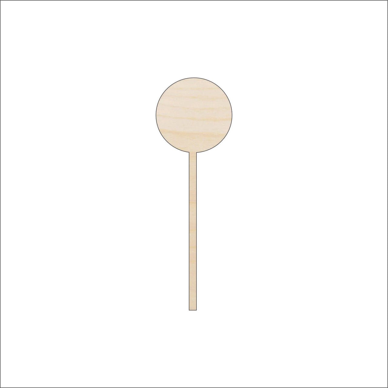 Lollipop Wood Craft Shape - Laser Cut Baltic Birch Unfinished DIY Wood Art Supplies FOD138 - The Wood Shape Store