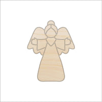 Angel Wood Craft Shape - Laser Cut Baltic Birch Unfinished DIY Wood Art Supplies REL23 - The Wood Shape Store