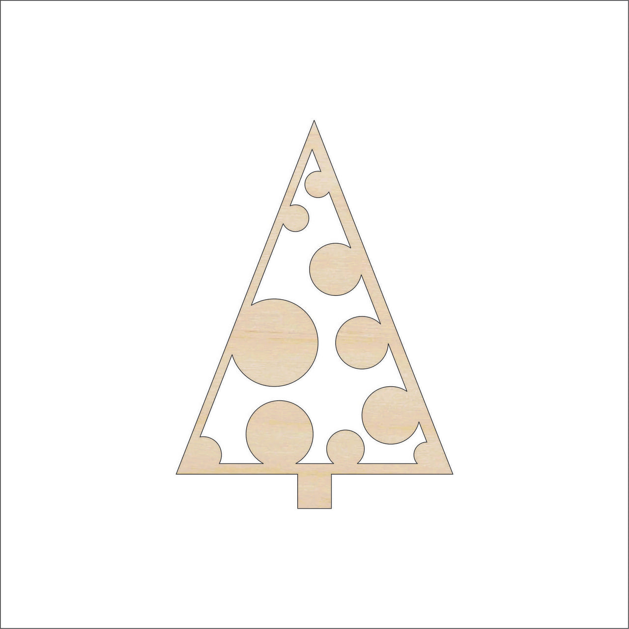 Christmas Tree Wood Craft Shape Laser Cut Out and Unfinished DIY Craft Supply TRE139 - The Wood Shape Store