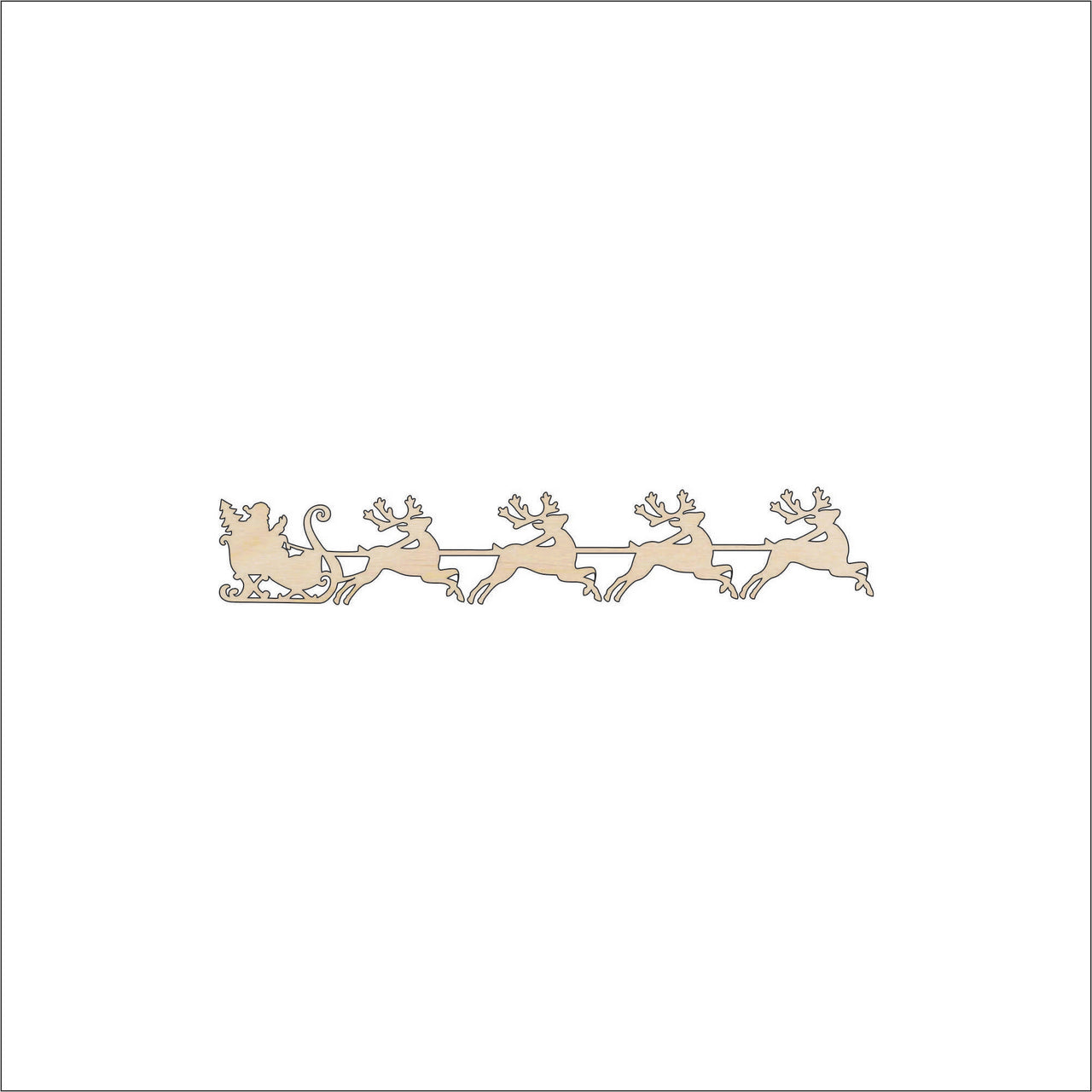Santa Claus Wood Craft Shape - Laser Cut Baltic Birch Unfinished DIY Wood Art Supplies XMS53 - The Wood Shape Store