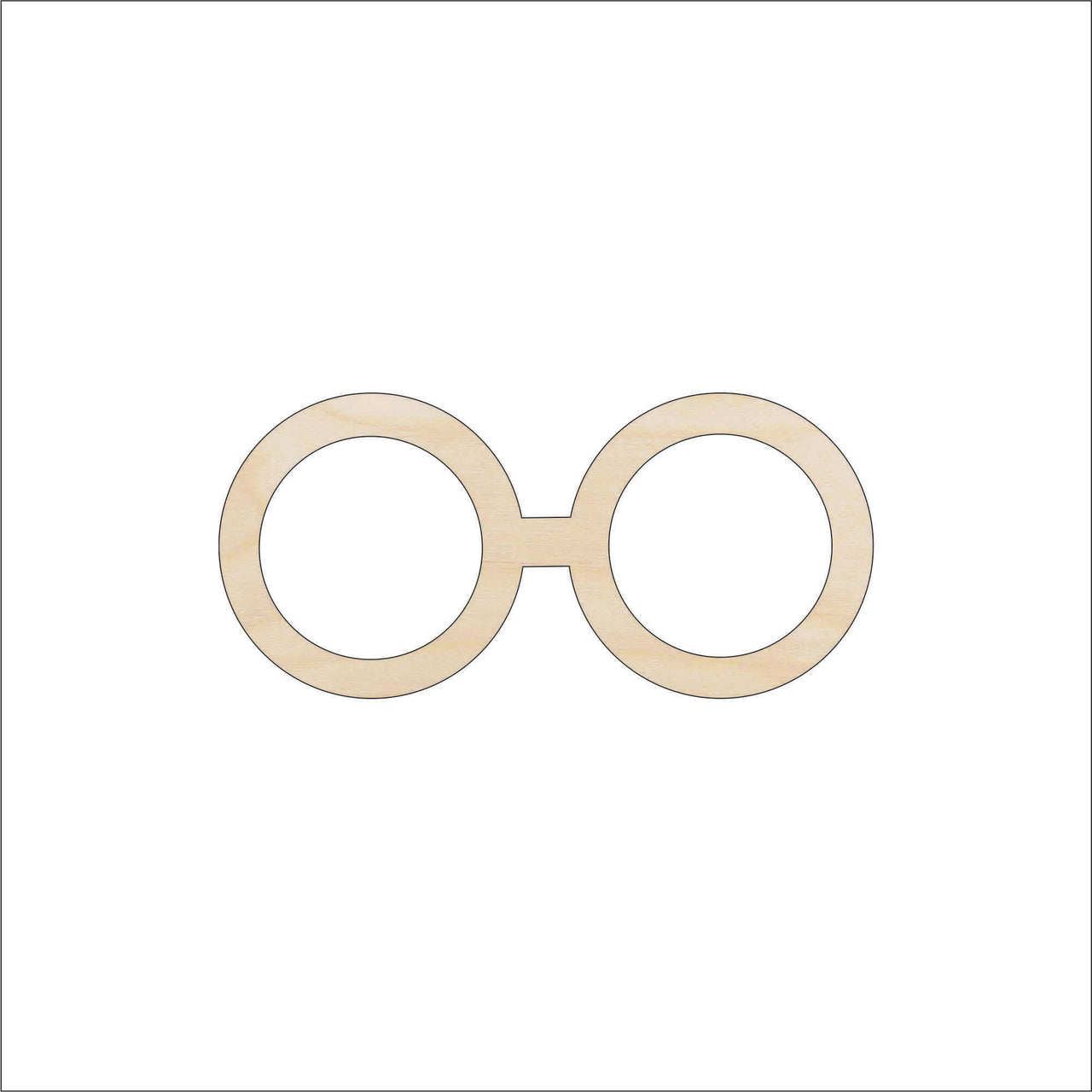 Glasses Wood Craft Shape - Laser Cut Baltic Birch Unfinished DIY Wood Art Supplies CLT8 - The Wood Shape Store
