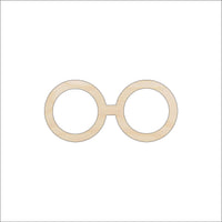 Glasses Wood Craft Shape - Laser Cut Baltic Birch Unfinished DIY Wood Art Supplies CLT8 - The Wood Shape Store