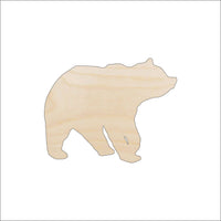 Bear Wood Craft Shape – Laser Cut Baltic Birch Unfinished DIY Wood Art Supplies BER14 - The Wood Shape Store