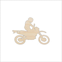 Dirt Bike Wood Craft Shape - Laser Cut Baltic Birch Unfinished DIY Wood Art Supplies SPT260 - The Wood Shape Store