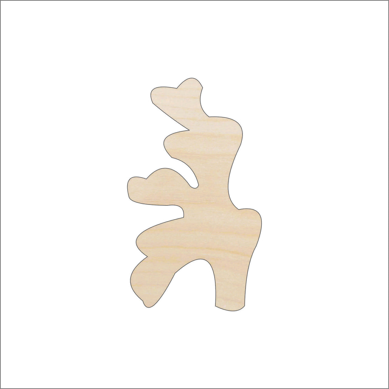 Seaweed Wood Craft Shape - Laser Cut Baltic Birch Unfinished DIY Wood Art Supplies SEA134 - The Wood Shape Store