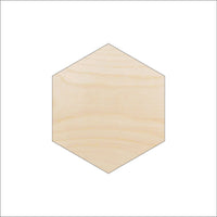 Hexagon Wood Craft Shape - Laser Cut Baltic Birch Unfinished DIY Wood Art Supplies BSC17 - The Wood Shape Store