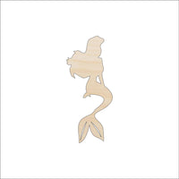 Mermaid Wood Craft Shape - Laser Cut Baltic Birch Unfinished DIY Wood Art Supplies MYTH127 - The Wood Shape Store
