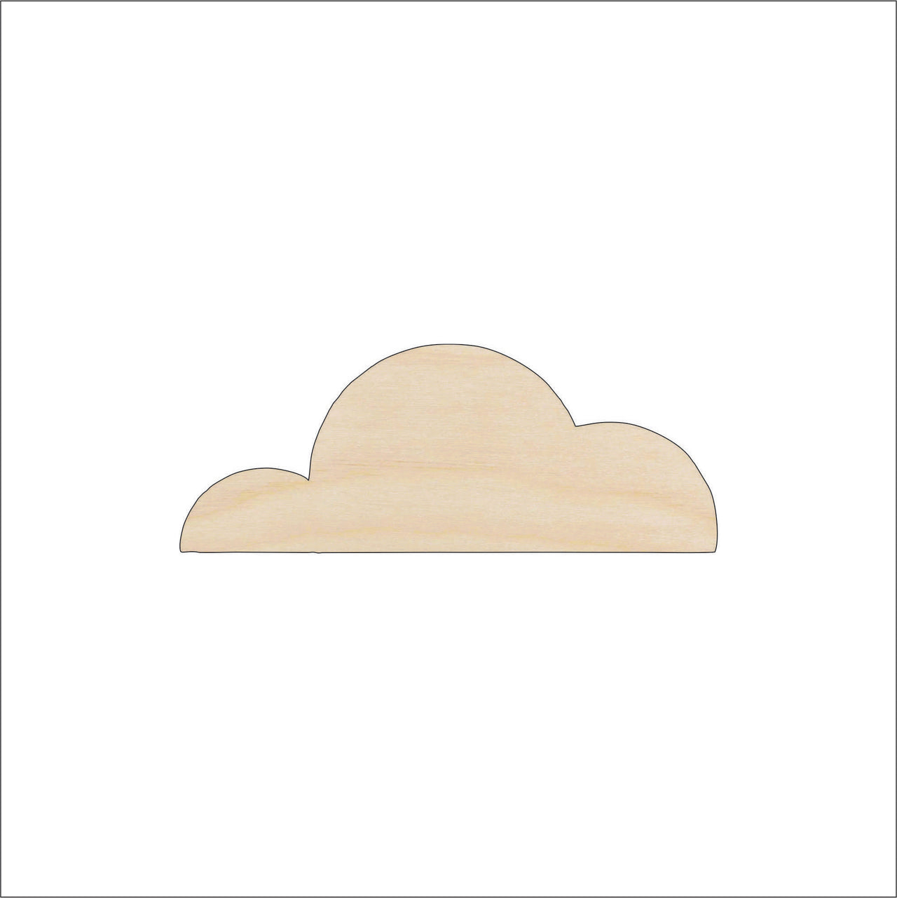 Cloud Wood Craft Shape - Laser Cut Baltic Birch Unfinished DIY Wood Art Supplies SKY16 - The Wood Shape Store