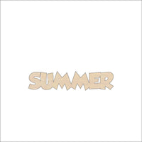 Summer Wood Craft Shape - Laser Cut Baltic Birch Unfinished DIY Wood Art Supplies WRD82 - The Wood Shape Store