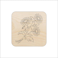 Flower Wood Craft Shape - Laser Cut Baltic Birch Unfinished DIY Wood Art Supplies FLR101 - The Wood Shape Store