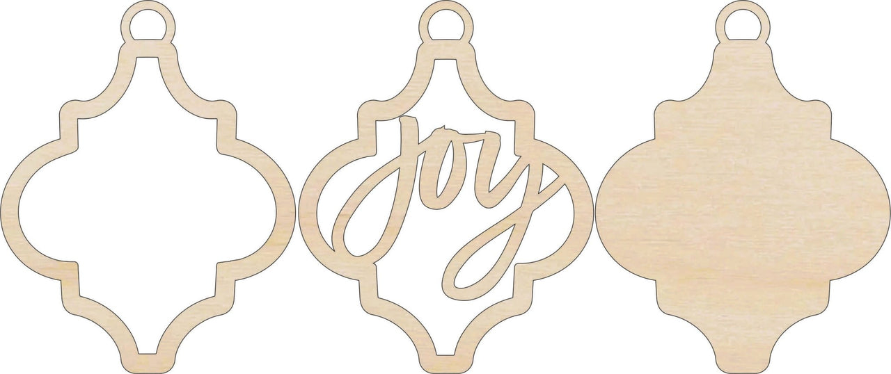 Joy 3D Laser Cut Ornament – Baltic Birch Wood Craft Supplies | DIY Wood Ornament Kit XM29 - The Wood Shape Store