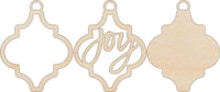Joy 3D Laser Cut Ornament – Baltic Birch Wood Craft Supplies | DIY Wood Ornament Kit XM29 - The Wood Shape Store