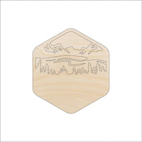 Mountain Wood Craft Shape - Laser Cut Baltic Birch Unfinished DIY Wood Art Supplies TRP48 - The Wood Shape Store