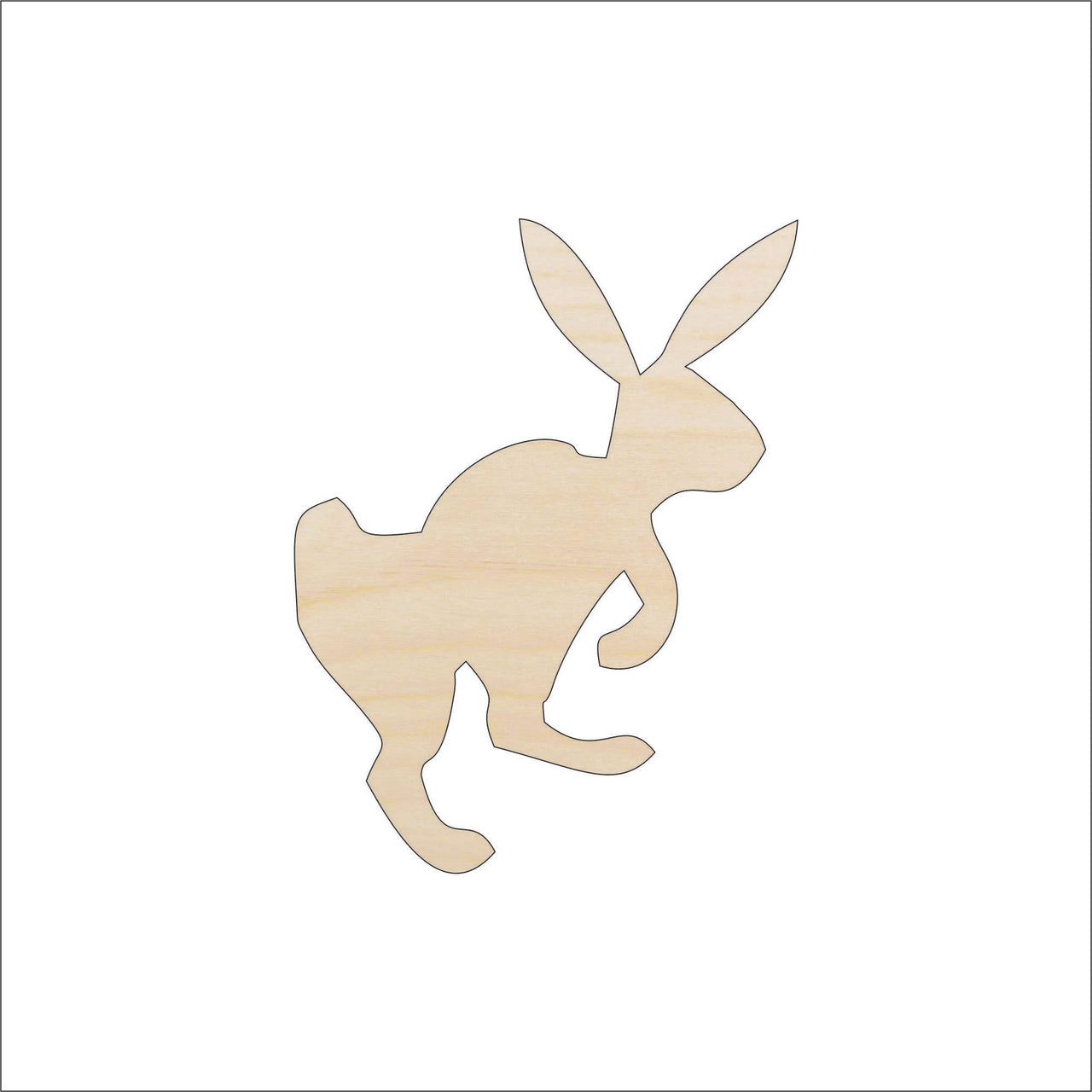 Bunny - Wood Craft Shape - Laser Cut Baltic Birch Unfinished DIY Wood Art Supplies BNY3 - The Wood Shape Store