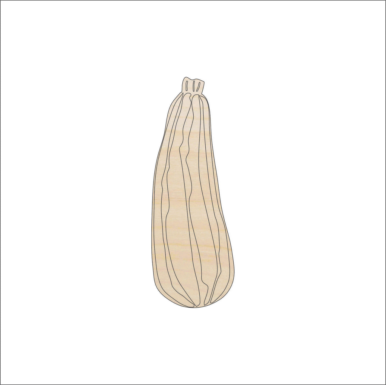 Zucchini Wood Craft Shape - Laser Cut Baltic Birch Unfinished DIY Wood Art Supplies FOD148 - The Wood Shape Store