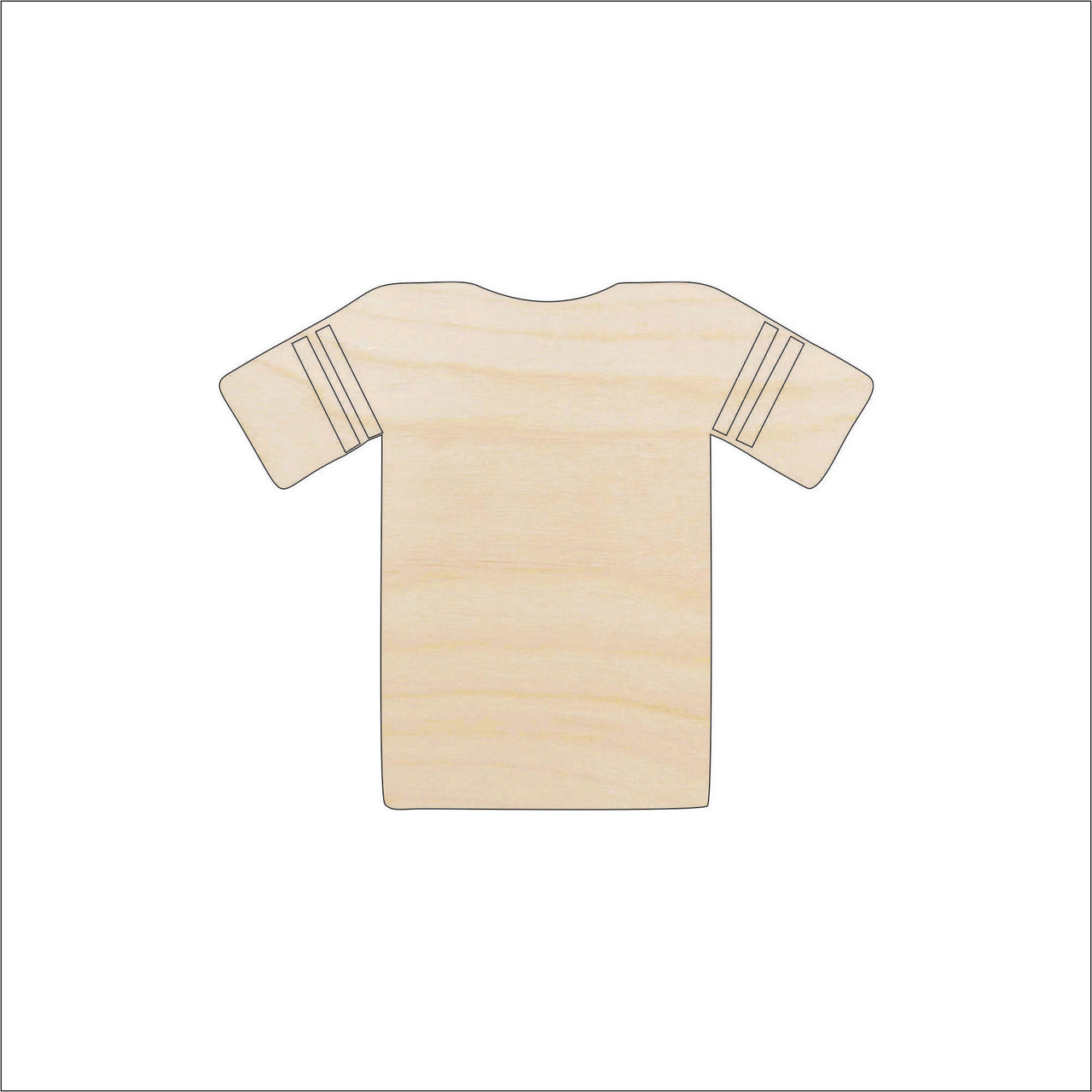 Jersey Wood Craft Shape - Laser Cut Baltic Birch Unfinished DIY Wood Art Supplies SPT131 - The Wood Shape Store
